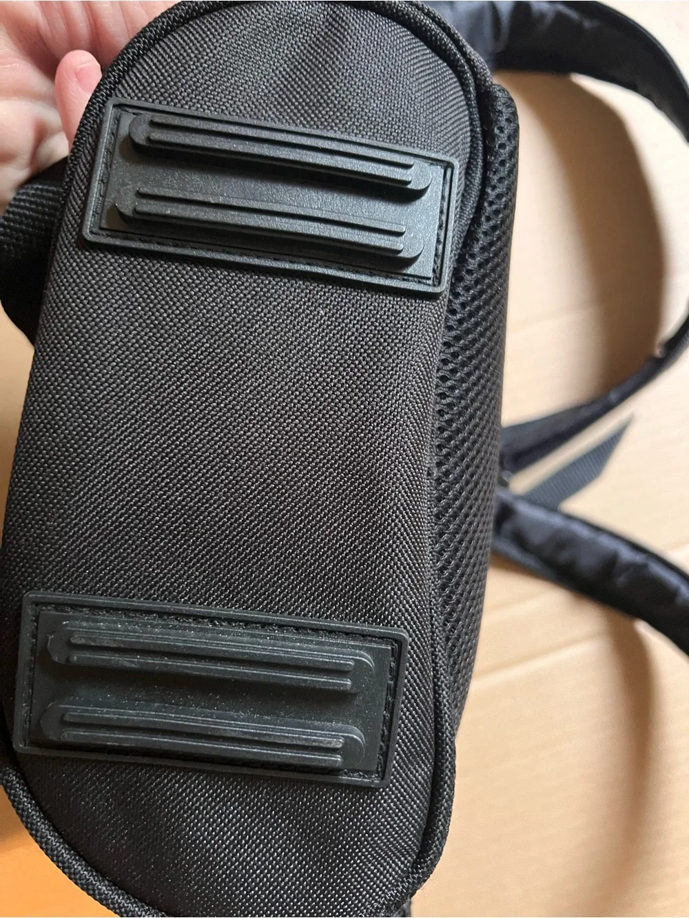 Compact Gray & Black Sling Precision Design Camera Backpack